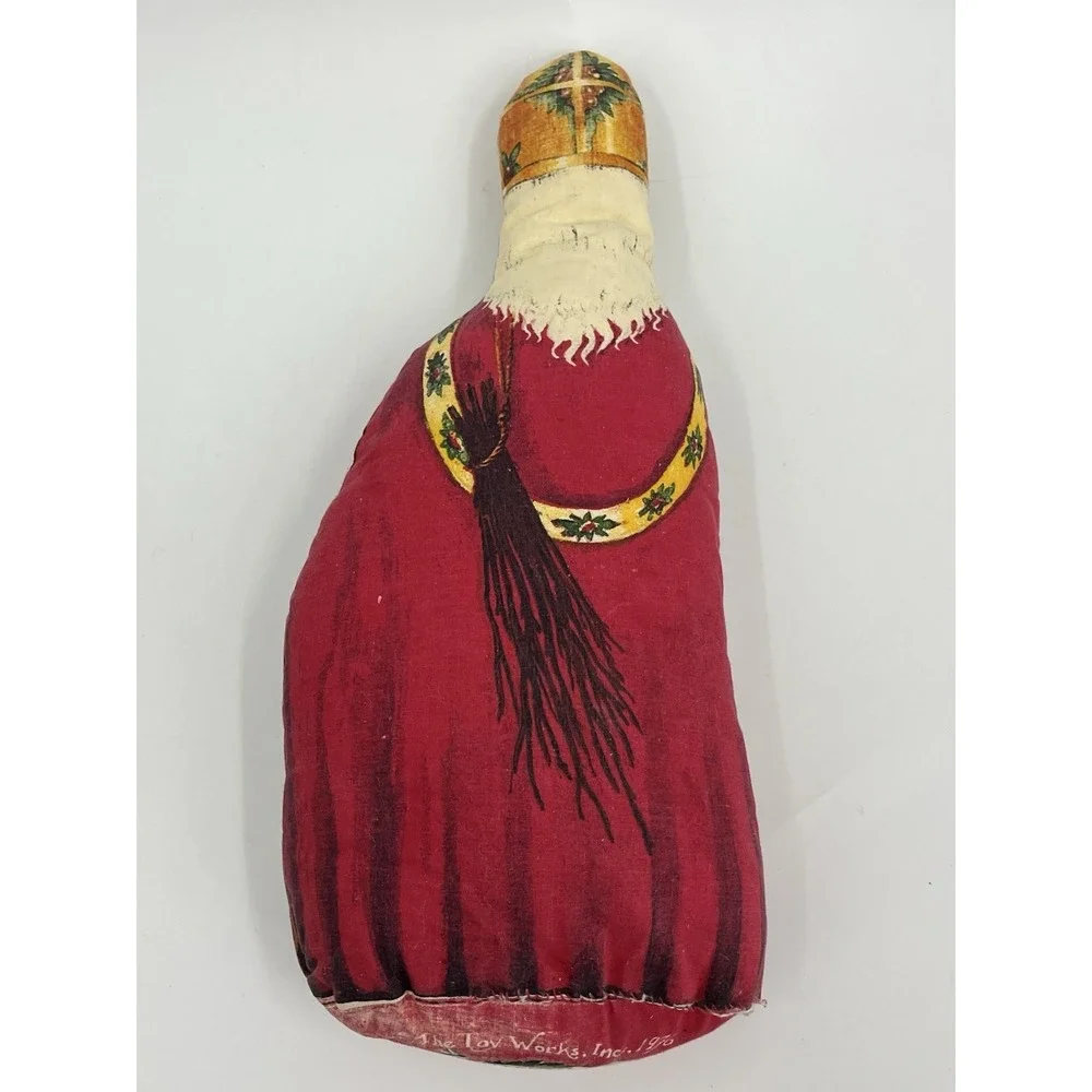 Vintage 1976 Dutch Sinterklaas Santa Pillow By Hudson Talbot The Toy Works 14 in